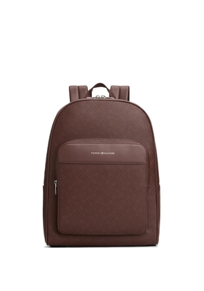 Tommy Hilfiger monogram-pattern backpack - Brown