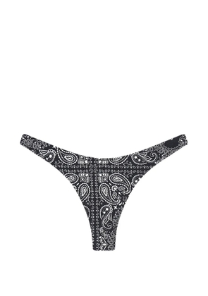 MC2 Saint Barth paisley-print bikini bottoms - Black