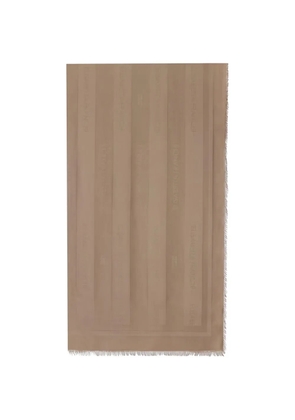 Elisabetta Franchi logo-pattern scarf - Brown