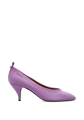 Versace 70mm leather heeled pumps - Purple