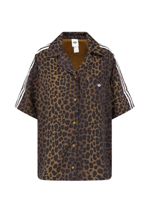 adidas leopard-print short-sleeve shirt - Brown