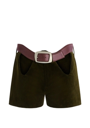 Jean Paul Gaultier belted shorts - Green