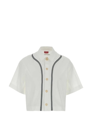 Kenzo Boke Flower piped cropped shirt - White