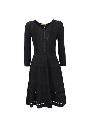 Alaïa Pre-Owned ribbed-knit lace-up midi dress - Black