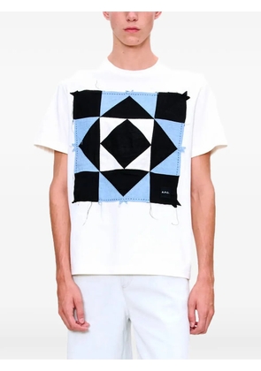 A.P.C. patchwork-detail T-shirt - White