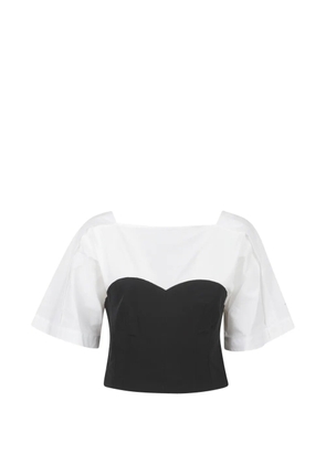 Simkhai panelled sweetheart-neck top - White