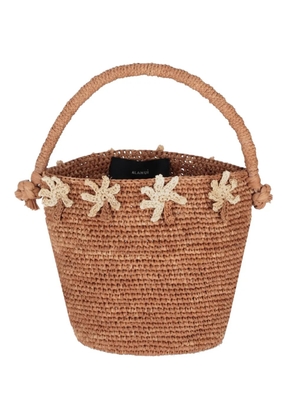 Alanui Shadow of The Palm palm-tree appliqué beach bag - Brown