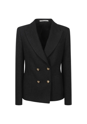 Tagliatore Coral double-breasted textured blazer - Black