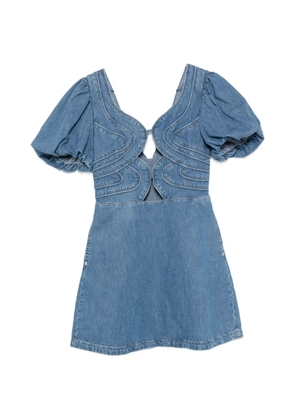 FARM Rio seam-embellishment mini dress - Blue