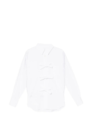 Comme Des Garçons Comme Des Garçons bow-detail long-sleeve cotton shirt - White