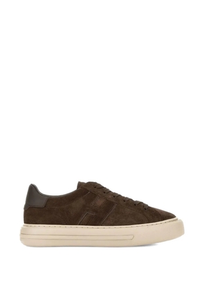 Hogan H691 logo-patch sneakers - Brown