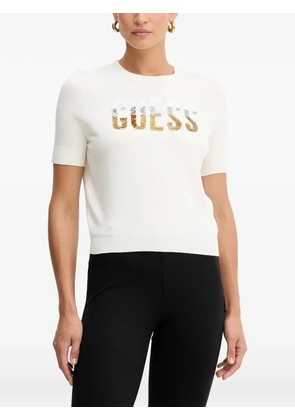 GUESS USA logo-embellished T-shirt - Neutrals