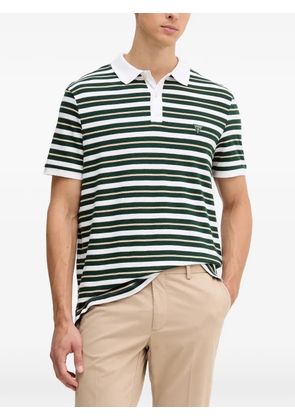 GUESS USA horizontal-stripe logo-patch polo shirt - Green