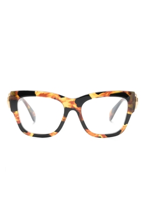 Gucci Eyewear Interlocking G-plaque tortoiseshell-effect glasses - Brown