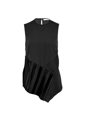 Club21 Collection Danielle pleated asymmetric top - Black