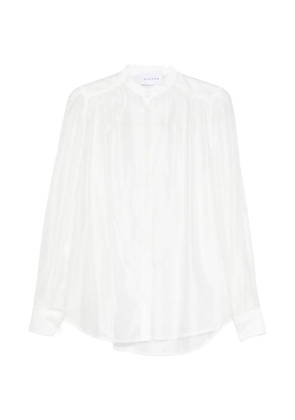 MARSEM mandarin-collar blouse - White
