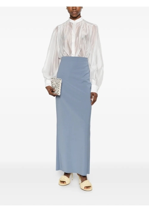 MARSEM mandarin-collar blouse - White