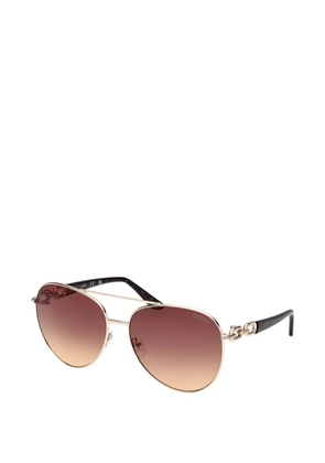 GUESS USA chain-link pilot sunglasses - Gold