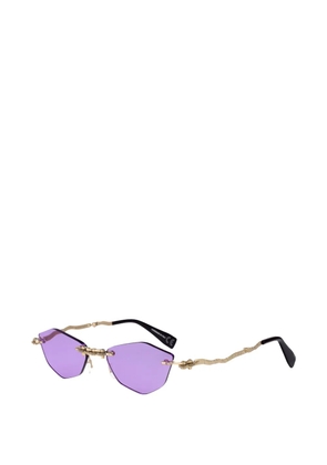 Kuboraum Maske H48 geometric-frame sunglasses - Purple