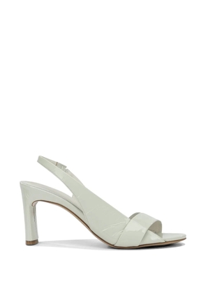 Del Carlo patent-leather slingback sandals - Green