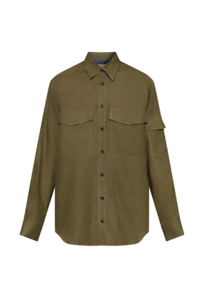 Paul Smith chest-pocket linen shirt - Green