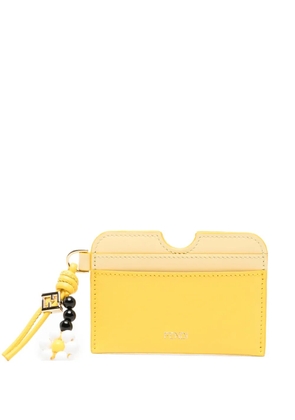 FENDI FF Diamonds flower-detail card holder - Yellow
