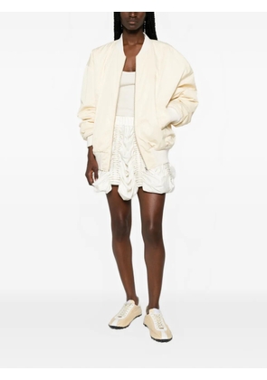 RAXXY draped mini skirt - Neutrals