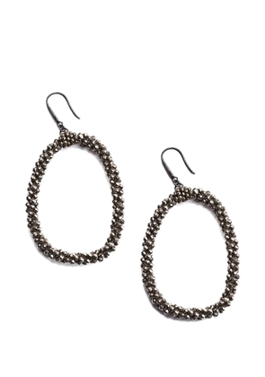 Brunello Cucinelli Pyrite hoop earrings - Silver