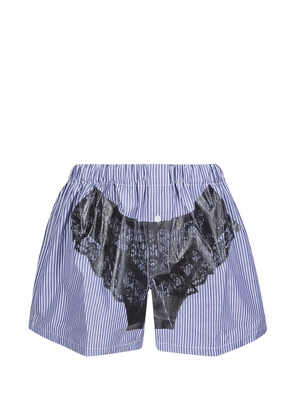 Vaquera trompe l'oeil boxer shorts - Blue
