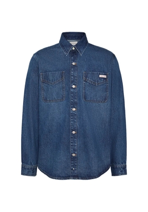 Calvin Klein 90's denim shirt jacket - Blue