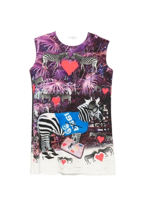 The Artistylist zebra-print sleeveless mini dress - Purple