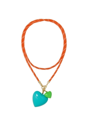 Roxanne Assoulin Happy Cord heart-pendant necklace - Blue