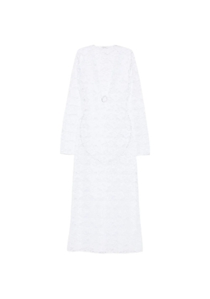 Oséree lace-embellished V-neck maxi dress - White