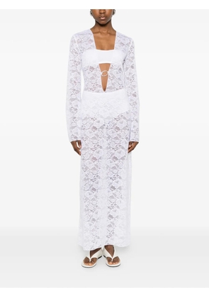 Oséree lace-embellished V-neck maxi dress - White
