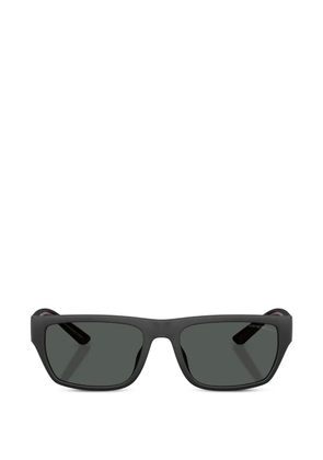 Emporio Armani rectangle-frame sunglasses - Black