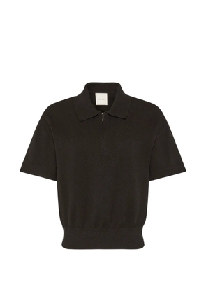 Calvin Klein quarter-zip short-sleeve sweater - Black