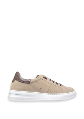 CALCE panelled suede sneakers - Brown