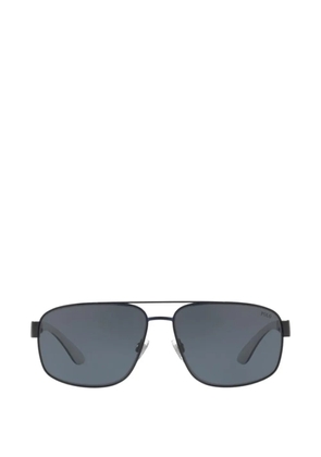 Polo Ralph Lauren rectangle-frame metal sunglasses - Blue