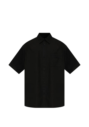 Iceberg logo-embroidered chest-pocket shirt - Black