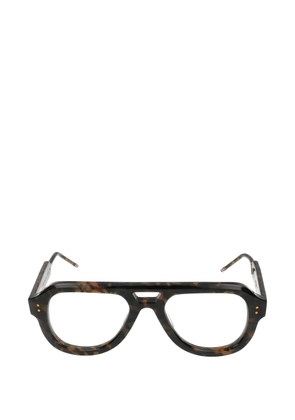 Thom Browne Eyewear tortoiseshell-effect pilot-frame glasses