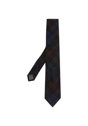 Brunello Cucinelli plaid textured tie - Blue