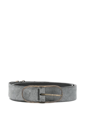 Ziggy Chen buckle-fastening leather belt - Black