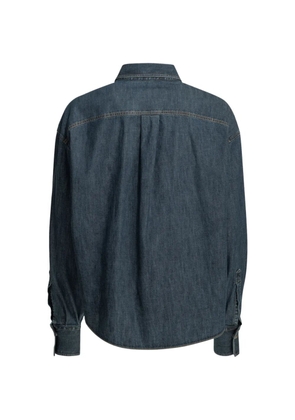 Brunello Cucinelli contrast-stitching denim shirt - Blue
