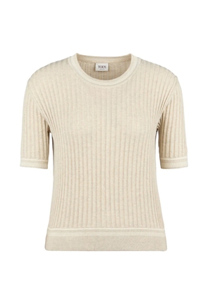 Tod's ribbed-knit top - Neutrals