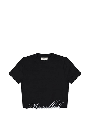 GmbH Masallah embroidered-hem T-shirt - Black