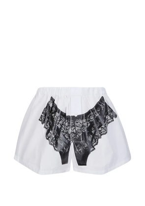 Vaquera trompe l'oeil boxer shorts - White