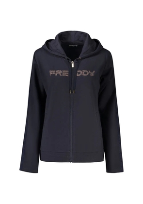 FREDDY logo-embellished zip-up hoodie - Blue