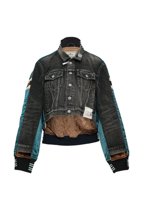 Maison MIHARA YASUHIRO hybrid denim-panel jacket - Blue