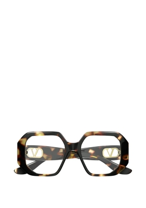 VALENTINO GARAVANI EYEWEAR VLogo Signature geometric-frame glasses - Brown