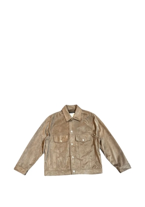 Song For The Mute button-down suede jacket - Neutrals